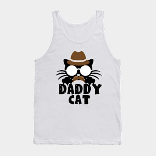 Daddy cat Funny t-shirt for Father's day Tank Top